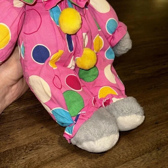 “NEW LOOKS” VTG VHTF Item980129 15” Stuff Animal Toy Elephant Circus Pink/Yellow - Picture 5 of 12